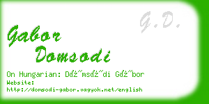 gabor domsodi business card